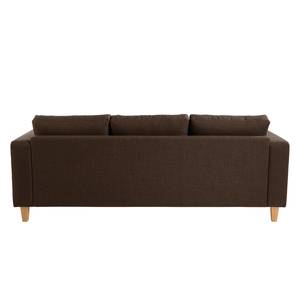 Ecksofa MAISON 2-Sitzer mit Longchair Webstoff - Webstoff Inas: Braun - Longchair davorstehend links