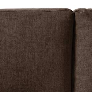 Ecksofa MAISON 2-Sitzer mit Longchair Webstoff - Webstoff Inas: Braun - Longchair davorstehend links