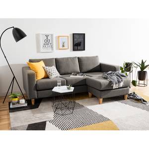 Ecksofa MAISON 2-Sitzer mit Longchair Webstoff - Webstoff Inas: Cubanit - Longchair davorstehend rechts