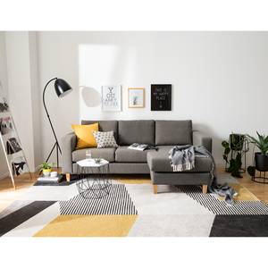 Ecksofa MAISON 2-Sitzer mit Longchair Webstoff - Webstoff Inas: Cubanit - Longchair davorstehend rechts