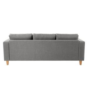 Ecksofa MAISON 2-Sitzer mit Longchair Webstoff - Webstoff Inas: Platin - Longchair davorstehend rechts