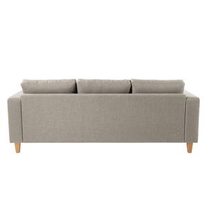 Ecksofa MAISON 2-Sitzer mit Longchair Webstoff - Webstoff Inas: Cappuccino - Longchair davorstehend rechts