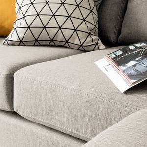 Ecksofa MAISON 2-Sitzer mit Longchair Webstoff - Webstoff Inas: Cappuccino - Longchair davorstehend rechts