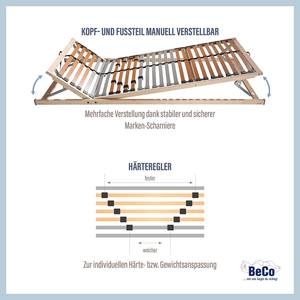 Base a doghe MEDISTAR KF Faggio/Marrone Chiaro - 120 x 200cm