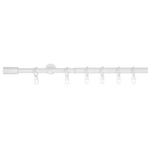Gardinenstange Rillcube ausziehbar Zamak - Weiß - Breite: 210 cm