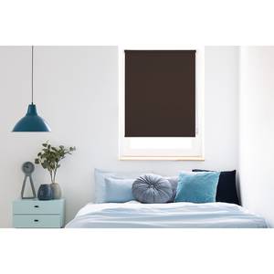 Klemmfix Rollo Win Blickdicht Polyester - Braun - 120 x 160 cm