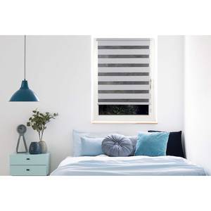 Klemmfix Doppelrollo Just Blickdicht Polyester - Grau - 120 x 160 cm