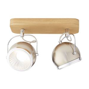 LED-plafondlamp Tribe ijzer/massief eikenhout - Aantal lichtbronnen: 2