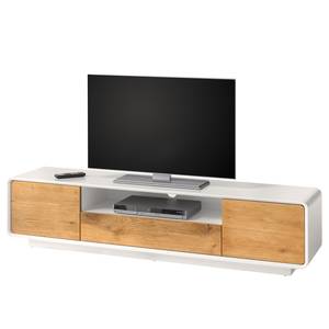 Tv-meubel Boge I knoestig eikenhout/mat wit