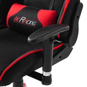 Fauteuil gamer mcRacing I Tissu - Noir / Rouge