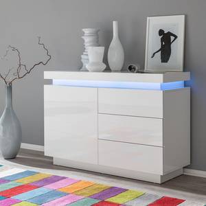 Cassettiera Emblaze II illuminazione incl. - - bianco lucido