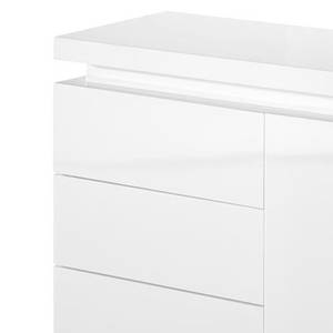 Commode Emblaze II avec éclairage - Blanc brillant