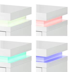 Cassettiera Emblaze II illuminazione incl. - - bianco lucido