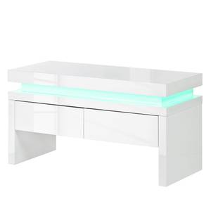 Panca guardaroba Emblaze II illuminazione incl. - - bianco lucido