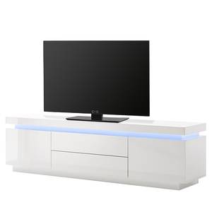 Meuble TV Emblaze II avec éclairage - Blanc brillant