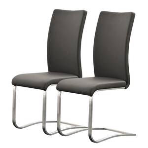 Chaises Marco Cuir véritable - Lot de 2