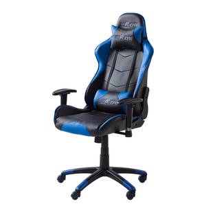 Gamestoel mcRacer II kunstleer/nylon - Zwart/blauw