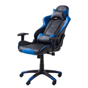 Gamestoel mcRacer II kunstleer/nylon - Zwart/blauw