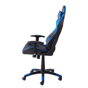 Chaise de bureau mcRacer II Imitation cuir / Nylon - Noir / Bleu