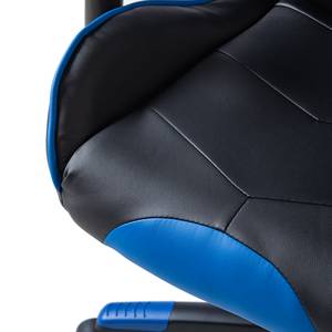 Gamestoel mcRacer II kunstleer/nylon - Zwart/blauw