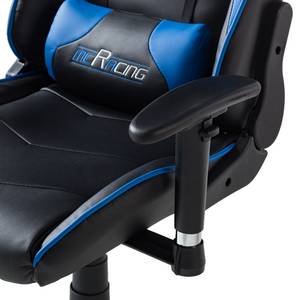 Gamestoel mcRacer II kunstleer/nylon - Zwart/blauw