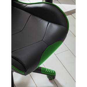 Gamestoel mcRacer II kunstleer/nylon - Zwart/groen
