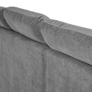 Canapé d’angle Charlo Tissu Soan: Gris - Méridienne courte à gauche (vue de face) - Sans fonction couchage