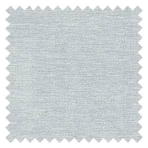 Ecksofa Charlo Antiklederlook - Flachgewebe Soan: Pastellblau - Longchair davorstehend links - Ohne Schlaffunktion