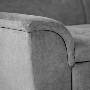 Canapé d’angle Charlo Tissu Soan: Gris - Méridienne courte à droite (vue de face) - Sans fonction couchage