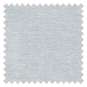 Ecksofa Charlo Antiklederlook - Flachgewebe Soan: Pastellblau - Longchair davorstehend rechts - Ohne Schlaffunktion