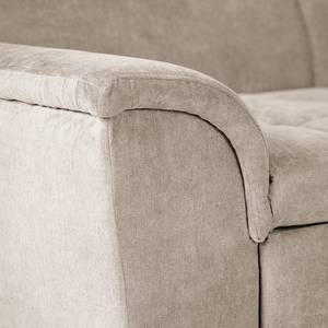 Canapé d’angle Charlo Tissu Soan:  Cappuccino - Méridienne courte à droite (vue de face) - Avec fonction couchage