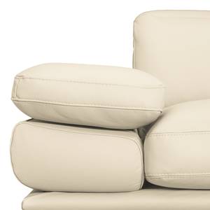 Ecksofa Kingman Echtleder Hellbeige - Longchair davorstehend rechts