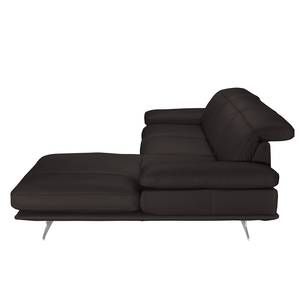 Ecksofa Kingman Echtleder Espresso - Longchair davorstehend rechts