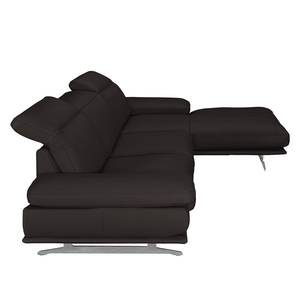 Ecksofa Kingman Echtleder Espresso - Longchair davorstehend rechts