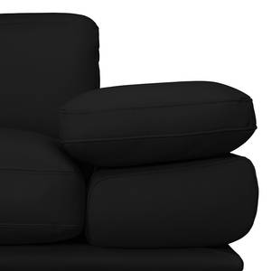 Ecksofa Kingman Echtleder Schwarz - Longchair davorstehend links