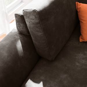 Ecksofa Ryley Kunstleder Antiklederlook - Braun - Longchair davorstehend links