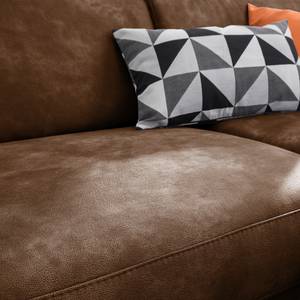 Ecksofa Ryley Kunstleder Antiklederlook - Cognac - Longchair davorstehend rechts