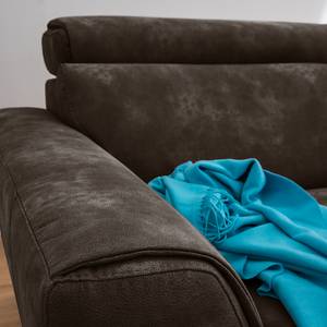 Ecksofa Ryley Kunstleder Antiklederlook - Braun - Longchair davorstehend rechts