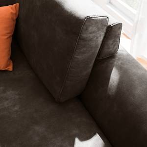 Ecksofa Ryley Kunstleder Antiklederlook - Braun - Longchair davorstehend rechts