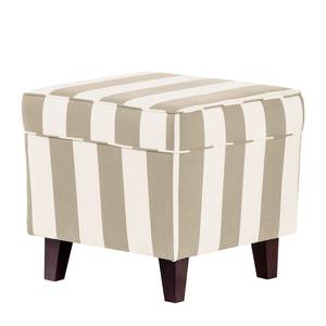 Poltrona Colmar Tessuto a strisce beige - Beige - Con Sgabello