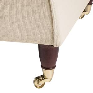 Longchair Colmar geweven stof - Beige - Armleuning vooraanzicht rechts