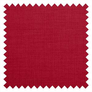 Fauteuil à oreilles Colmar Tissu - Tissu Maka : Rouge - Avec repose-pieds