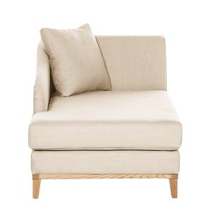 Chaise longue Blomma geweven stofe - Beige - Armleuning vooraanzicht rechts - Eik