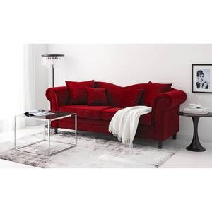 Sofa York (3-Sitzer) Samt Stoff Chepi: Rot