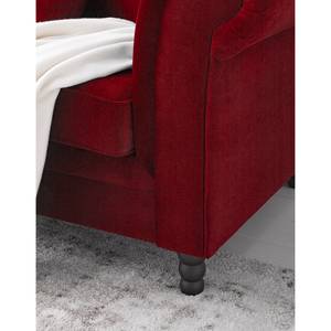 Sofa York (3-Sitzer) Samt Stoff Chepi: Rot