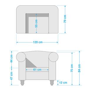 Fauteuil York Velours pétrole - Bleu pétrole