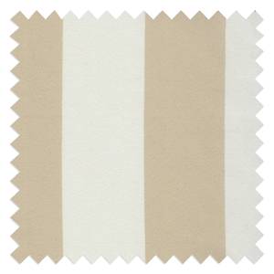 Poltrona a orecchioni Sofia XXL Tessuto beige-bianco - Beige / Bianco