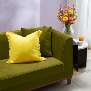 Sofa Blomma (3-Sitzer) Olivgrün - Walnuss