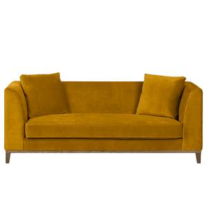 Sofa Blomma (3-Sitzer) Nussbaum - Senfgelb - Walnuss