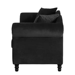 Sofa York (3-Sitzer) Samt Stoff Chepi: Schwarz